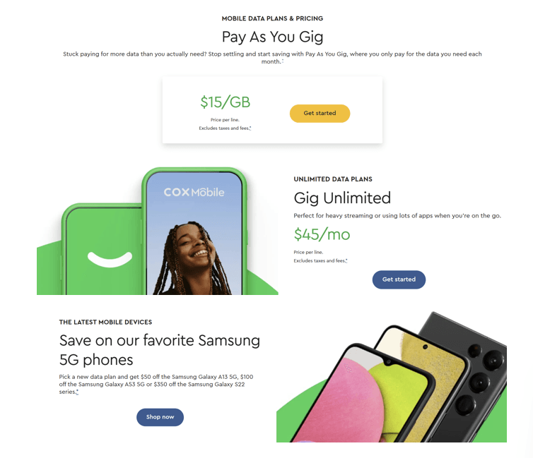 Cox Mobile Pricing