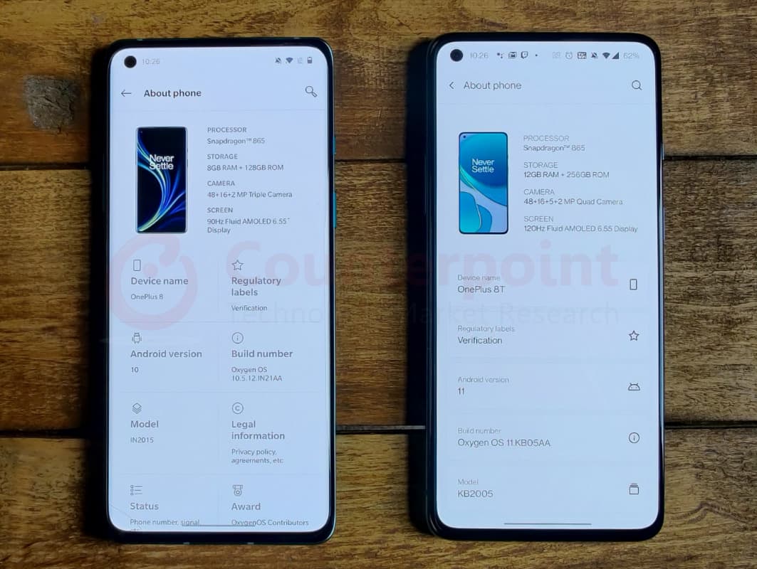 OnePlus 8 vs OnePlus 8T