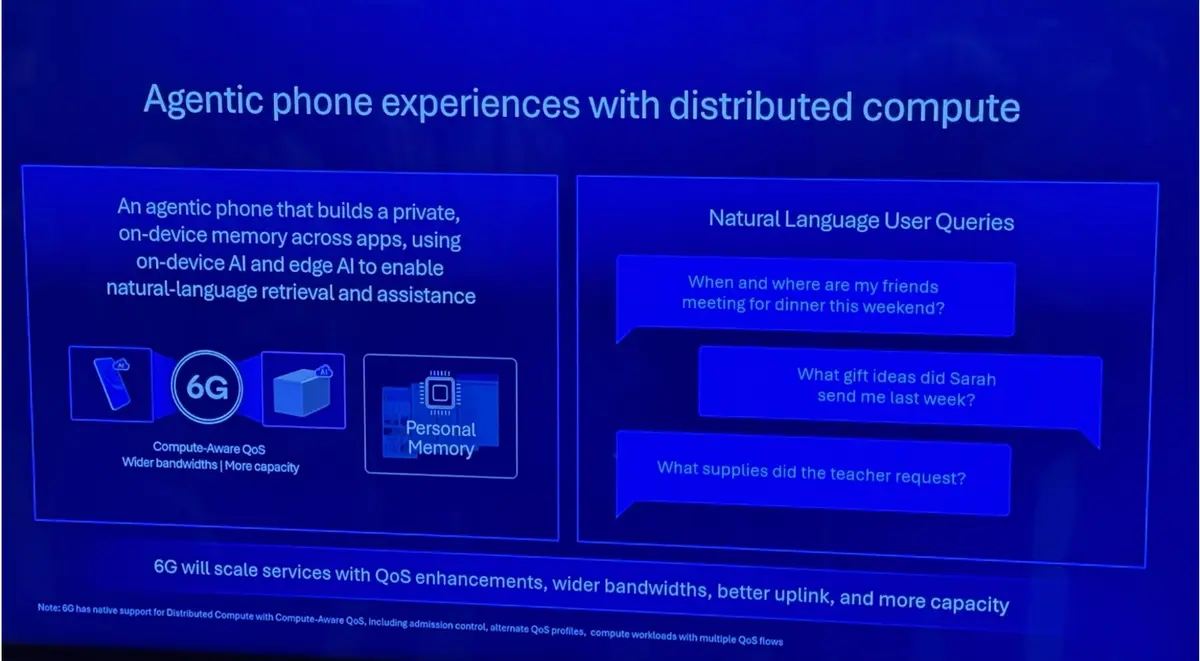 Qualcomm image of demonstration of agentic phone experiences with distributed compute