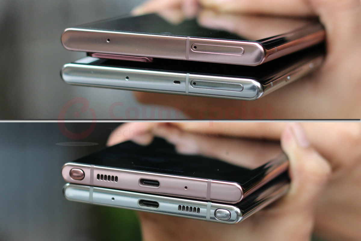 counterpoint samsung galaxy note 20 ultra 5g review top and bottom